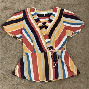 Monteau Striped Blouse